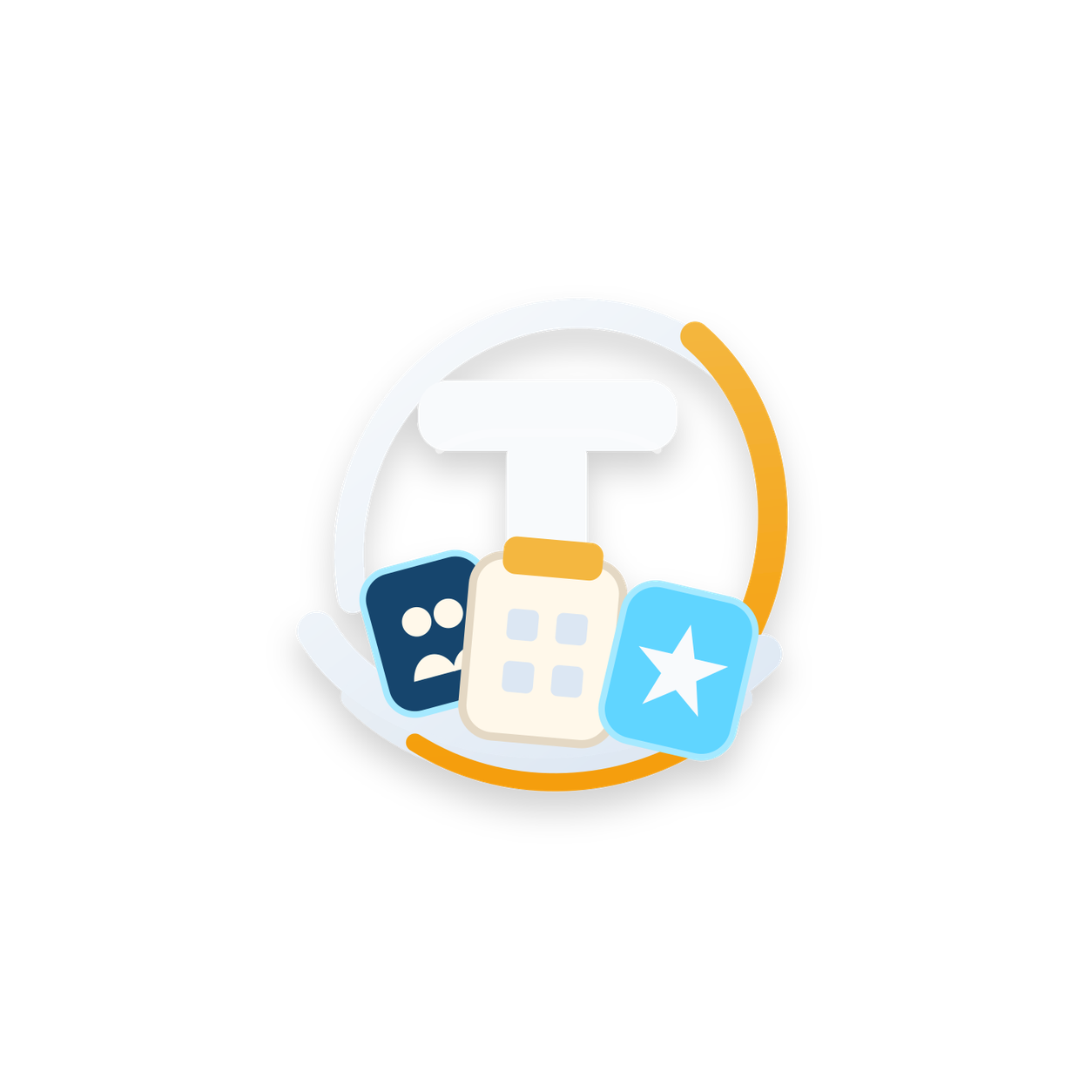 TavloNest icon logo in dark theme